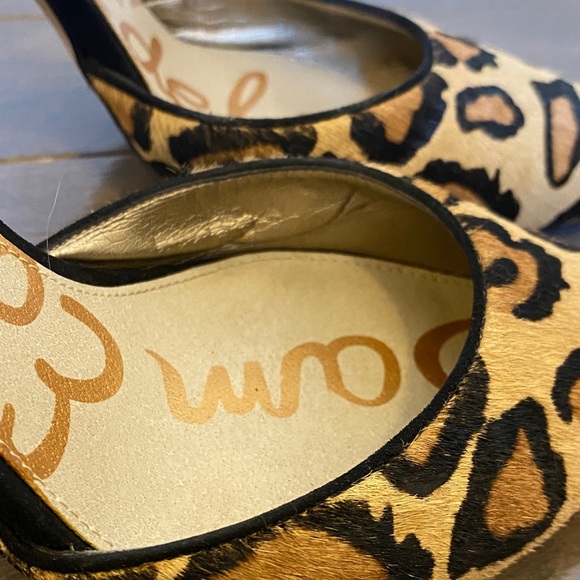 Sam Edelman Leopard Print Calf-Hair Leather Heels - Picture 7 of 8